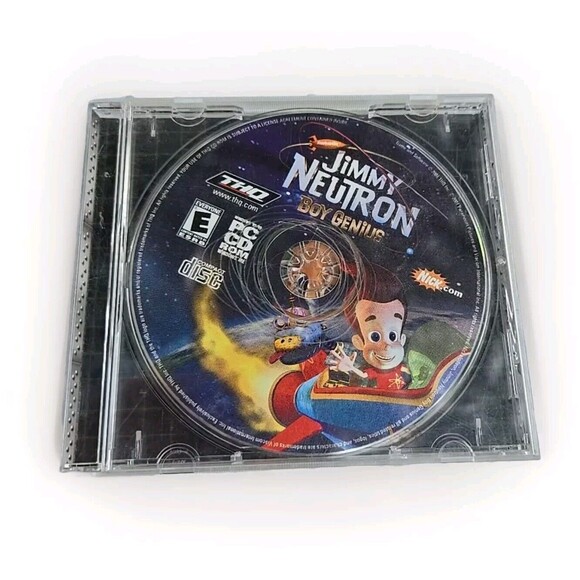 Jimmy Neutron: Boy Genius PC CD ROM Game 2001 Vintage Nickelodeon Disc & Case - Picture 1 of 11